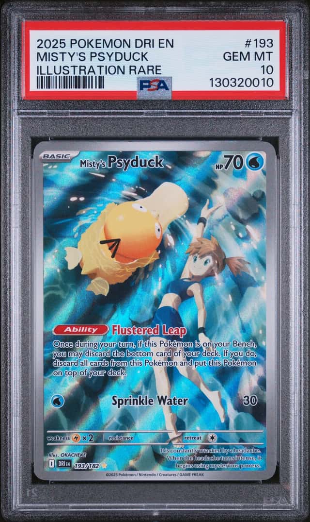 2025 Pokemon Dri En Illustration Rare #193 Misty's Psyduck PSA 10 GEM MINT