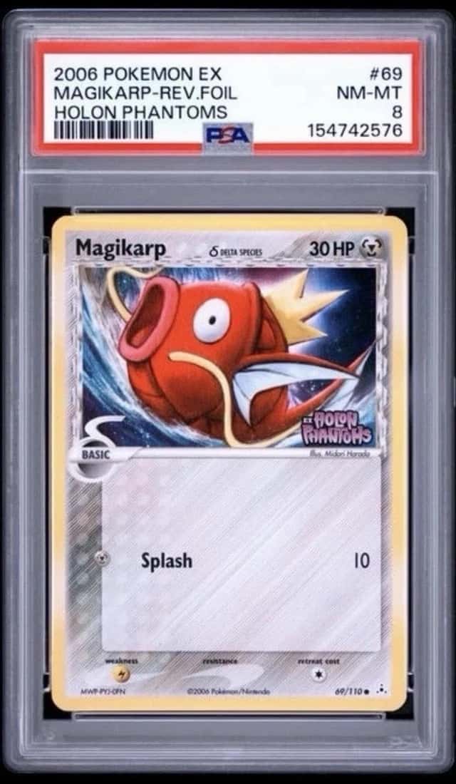 Pokemon Magikarp #69 Reverse Holo EX Holon Phantoms PSA 8