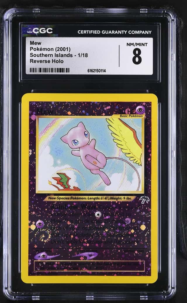Pokémon Mew 1/18 Southern Islands 2001 Reverse Holo CGC 8 NM/Mint POP 163