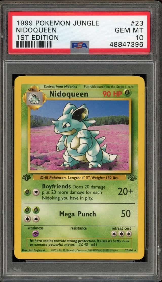Pokemon Nidoqueen Jungle 23/64 1st Edition PSA 10 Gem Mint