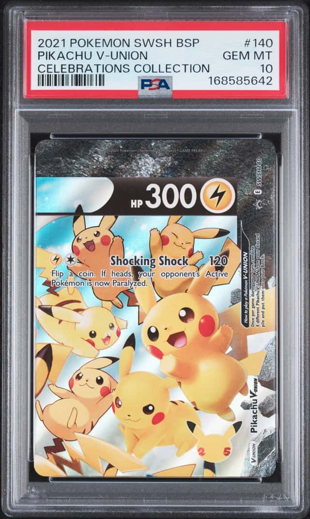 2021 POKEMON SWSH BLACK STAR PROMO #140 PIKACHU V-UNION SWSH140 PSA 10