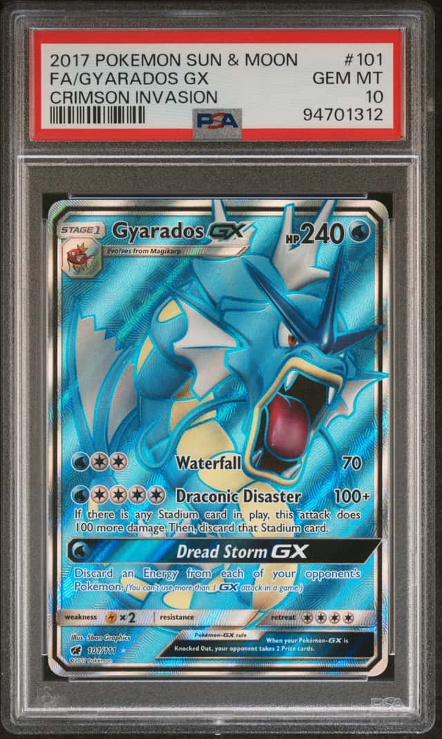 2017 Pokemon Sun & Moon Crimson Invasion Gyarados #101/111 PSA 10 GEM MINT