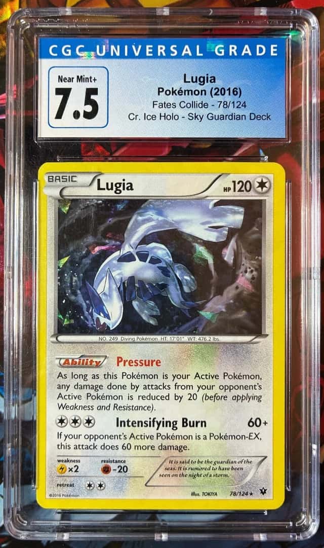 2016 Pokémon XY Fates Collide - Lugia #78 Cracked Ice Holo - PSA/CGC 7.5
