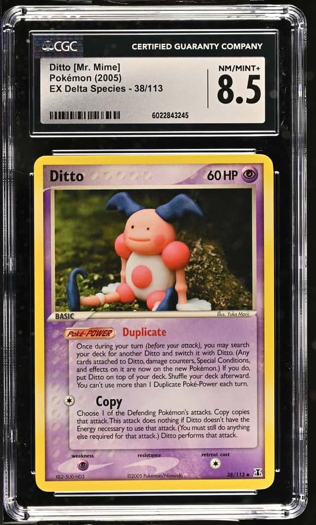 CGC 8.5 Ditto (Mr. Mime) 38/113 EX Delta Species 2005 English Pokemon TCG