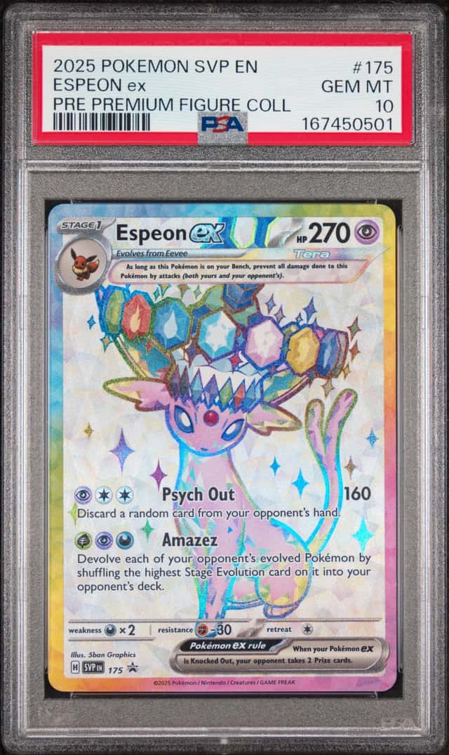 2025 Pokemon Scarlet and Violet Prismatic Evolutions Premium Figure Collection Espeon Ex #175