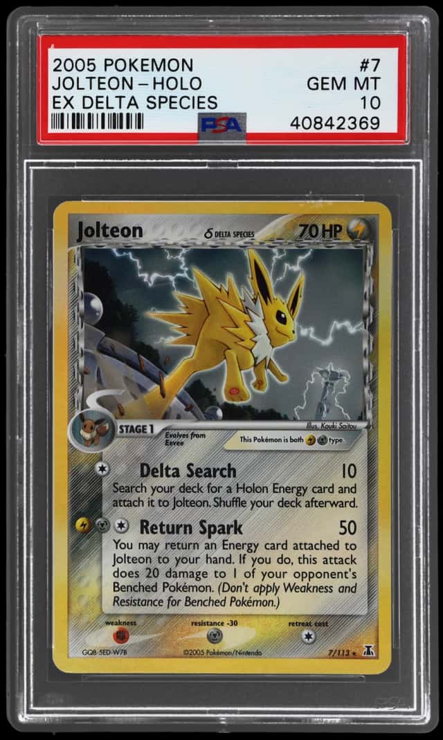 2005 Pokemon Ex Delta Species Holo Jolteon #7