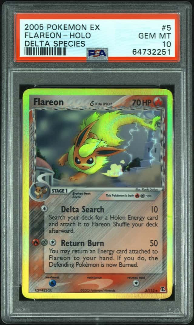 2005 Pokemon Ex Delta Species Holo Flareon #5