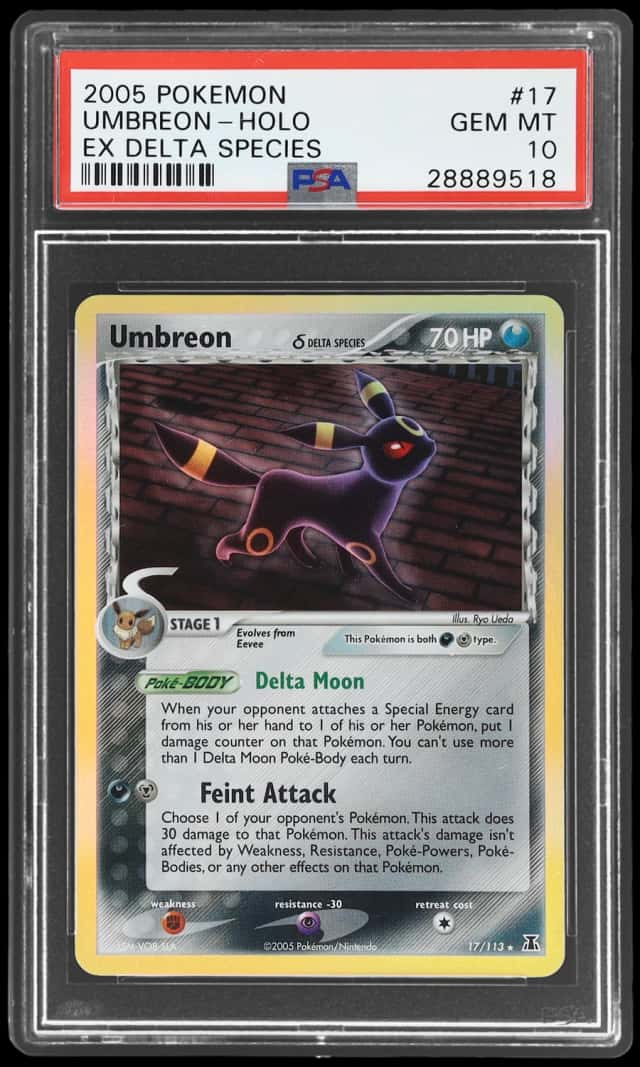 2005 Pokemon Ex Delta Species Holo Umbreon #17
