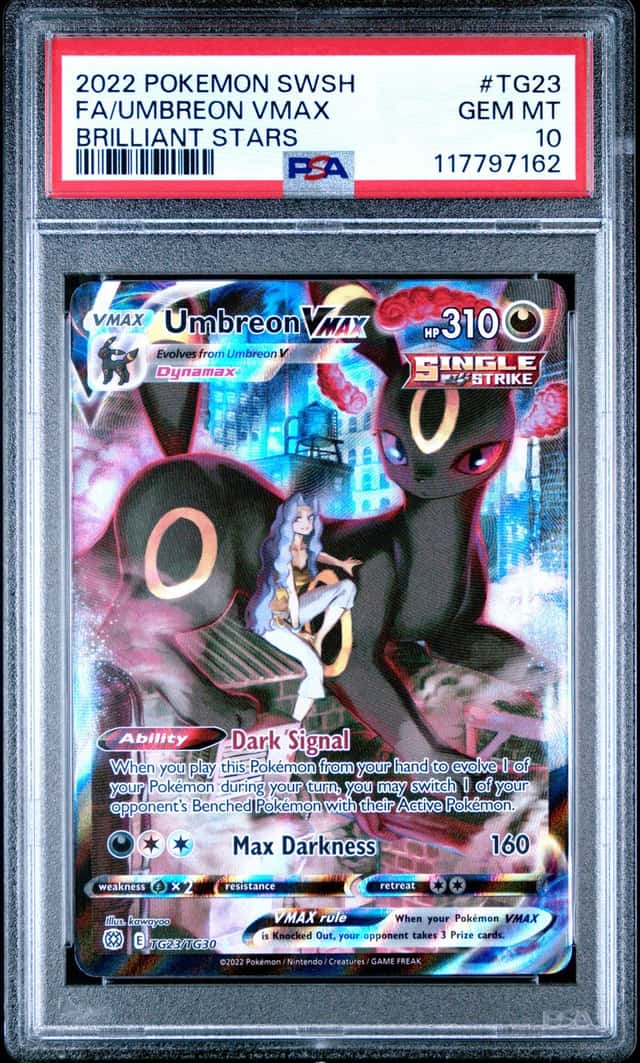 2022 Pokemon Sword and Shield Brilliant Stars Umbreon Vmax #TG23