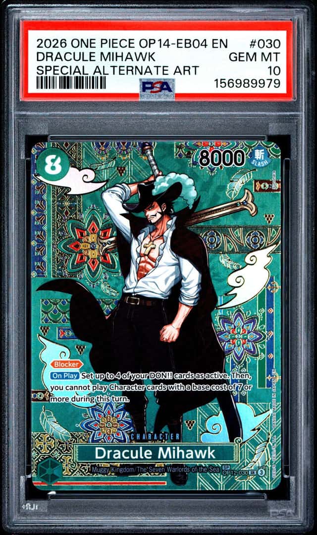 2026 One Piece the Azure Sea’S Seven Special Alternate Art Dracule Mihawk #OP12030
