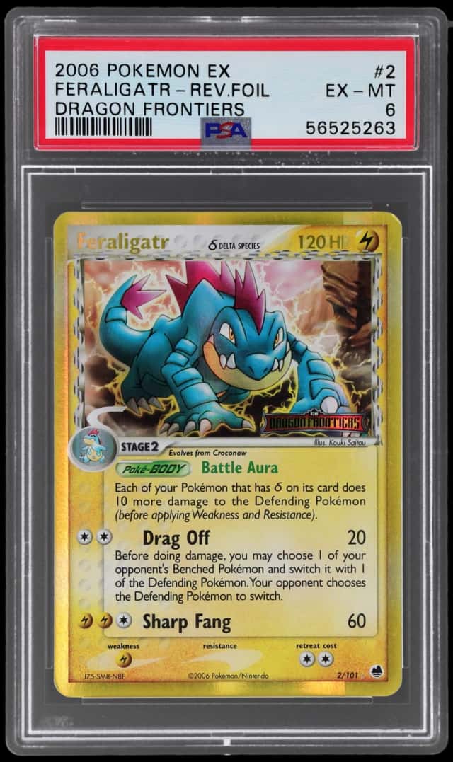 2006 Pokemon Ex Dragon Frontiers Reverse Holo Feraligatr #2