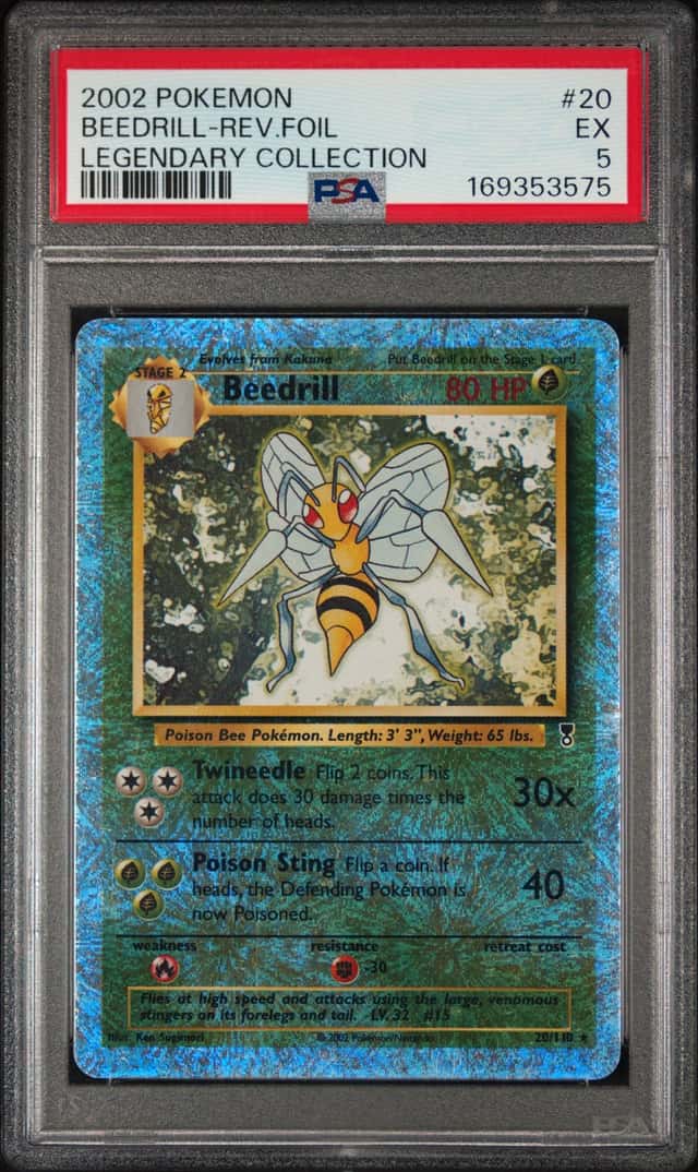 2002 Pokemon Legendary Collection Reverse Holo Beedrill #20