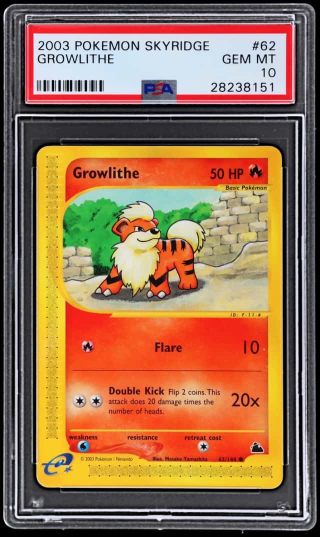2003 Pokemon Skyridge Growlithe #62
