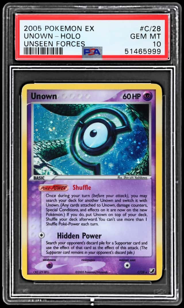 2005 Pokemon Ex Unseen Forces Holo Unown #C28