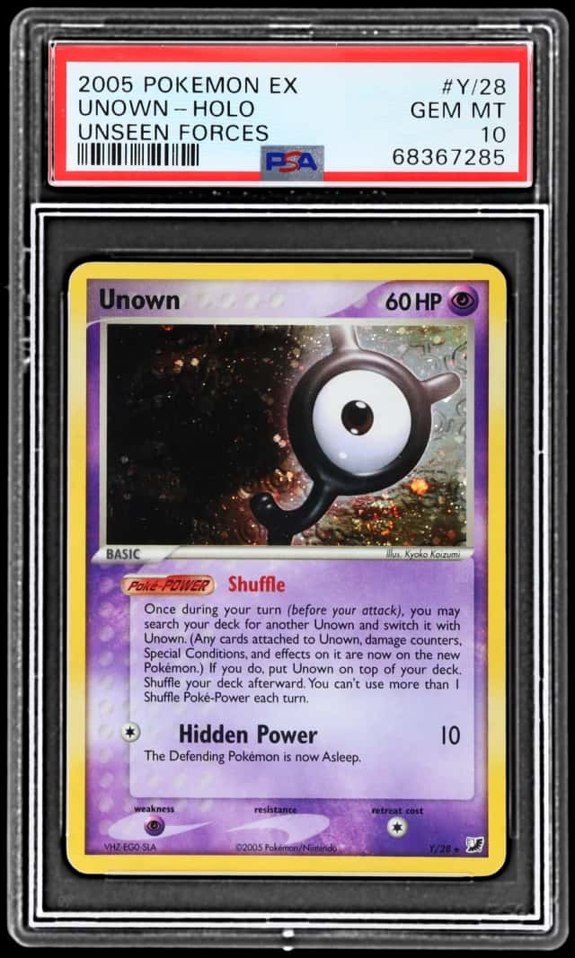 2005 Pokemon Ex Unseen Forces Unown Holo Unown Y #Y28