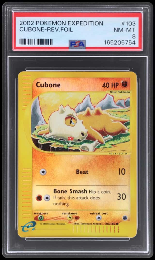 2002 Pokemon Expedition Reverse Foil Cubone #103