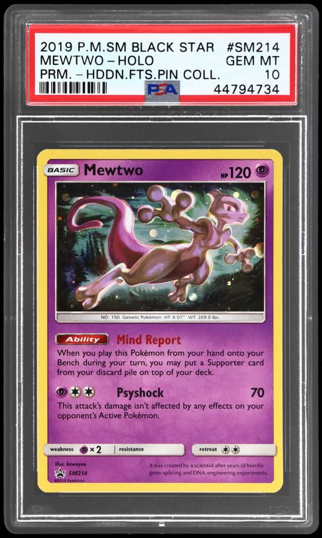 2019 Pokemon Hidden Fates Premium Collection Holo Mewtwo #SM214