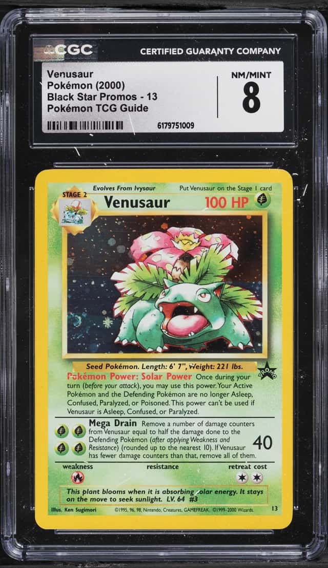 2000 Pokemon Black Star Promo TCG Guide Holo Venusaur #13 CGC 8 NM-MT