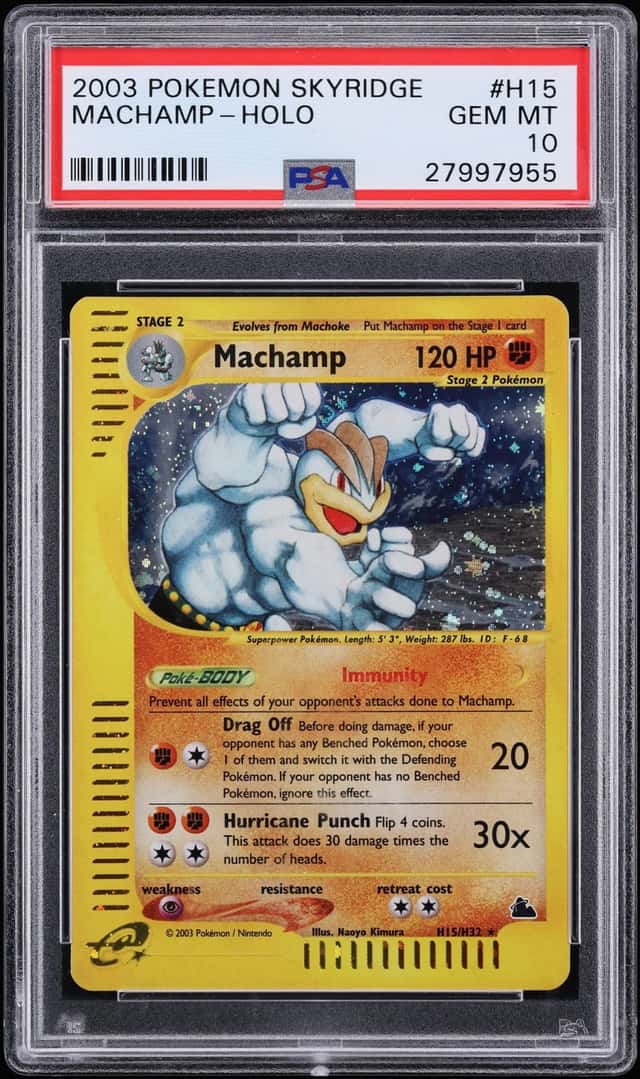 2003 Pokemon Skyridge Holo Machamp #H15 PSA 10 GEM MINT
