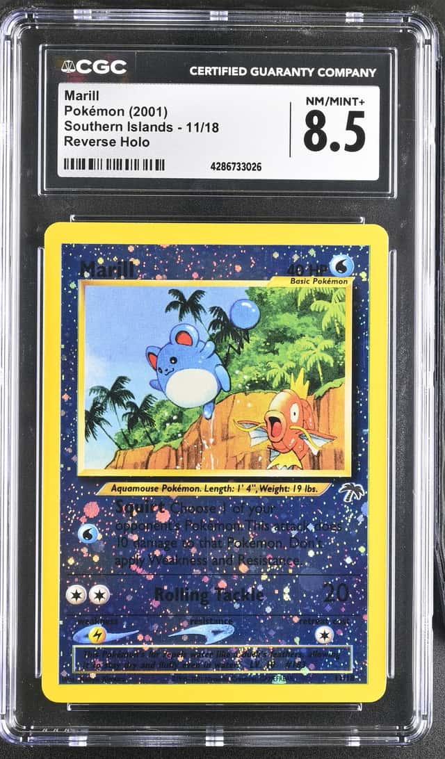2001 Pokemon Southern Islands Reverse Holo Marill #11 CGC 8.5 NM-MT+