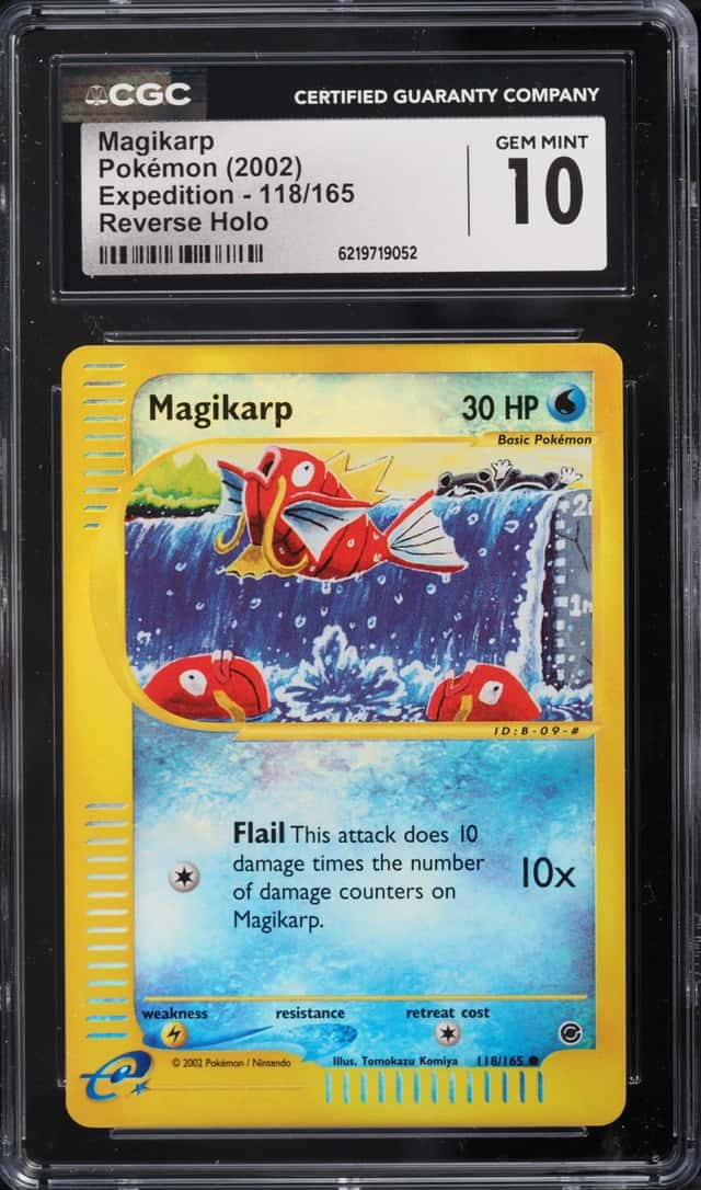 2002 Pokemon Expedition Reverse Holo Magikarp #118 CGC 10 GEM MINT