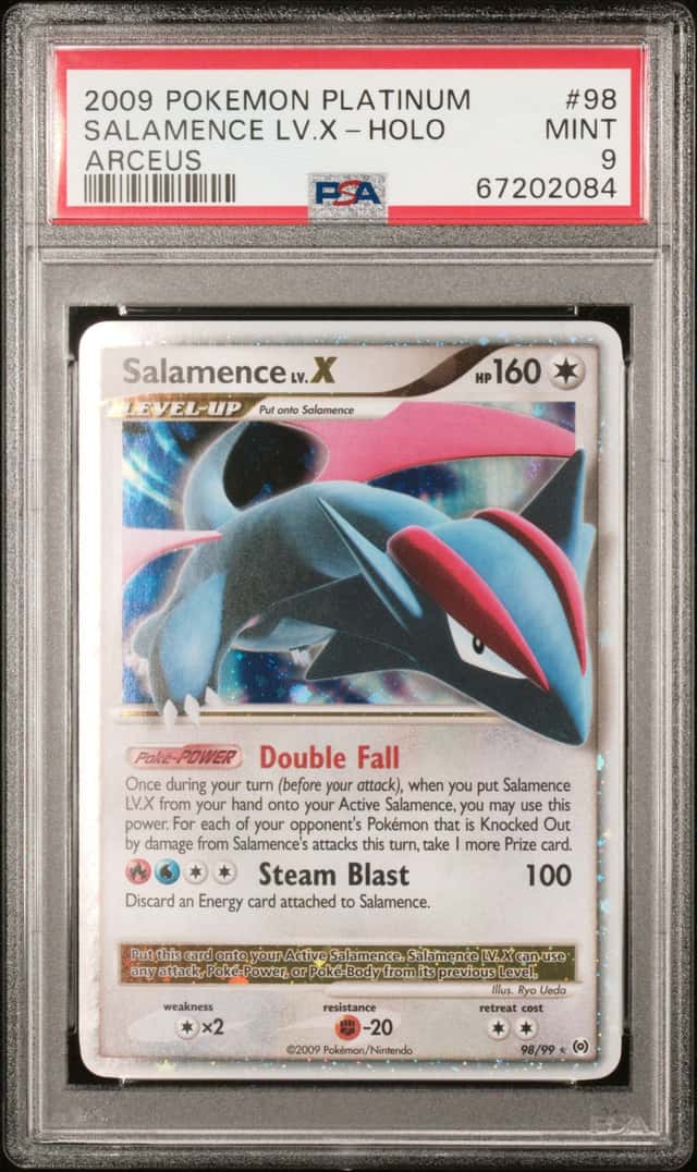 2009 Pokemon Platinum Arceus Holo Salamence LV.X #98 PSA 9 MINT