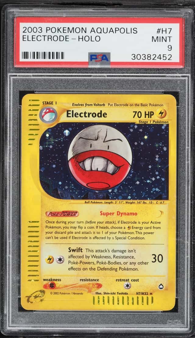 2003 Pokemon Aquapolis Holo Electrode #H7 PSA 9 MINT