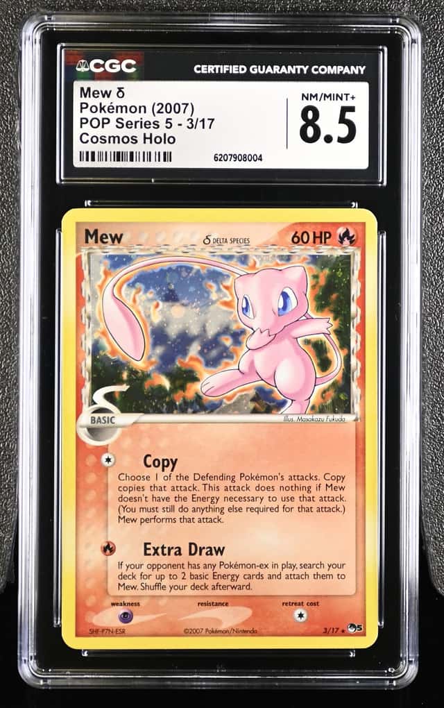 2007 Pokemon POP Series 5 Cosmos Holo Mew #3 CGC 8.5 NM-MT+