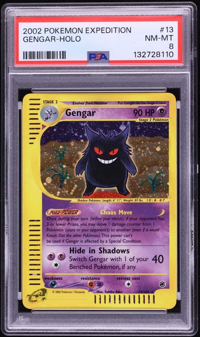 2002 Pokemon Expedition Holo Gengar #13 PSA 8 NM-MT