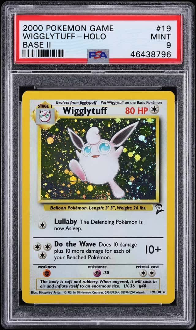 2000 Pokemon Base Set 2 Holo Wigglytuff #19 PSA 9 MINT