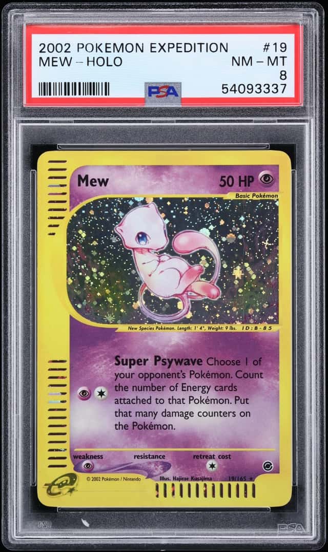 2002 Pokemon Expedition Holo Mew #19 PSA 8 NM-MT