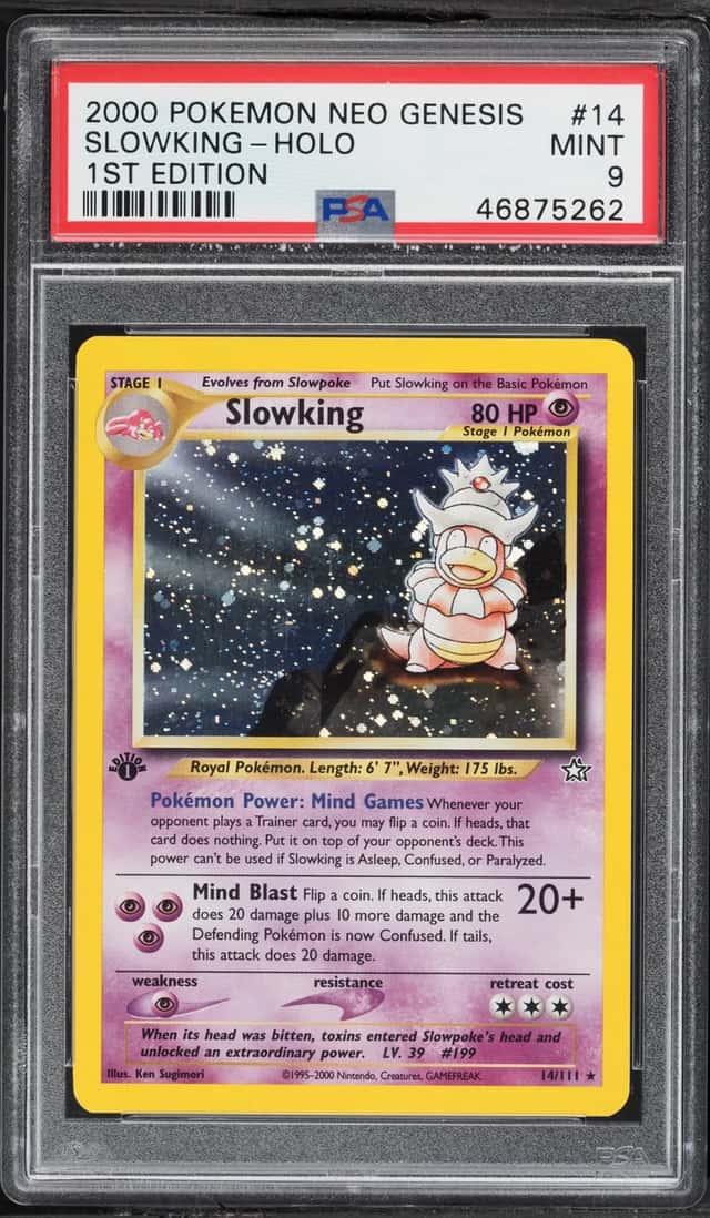 2000 Pokemon Neo Genesis 1st Edition Holo Slowking #14 PSA 9 MINT
