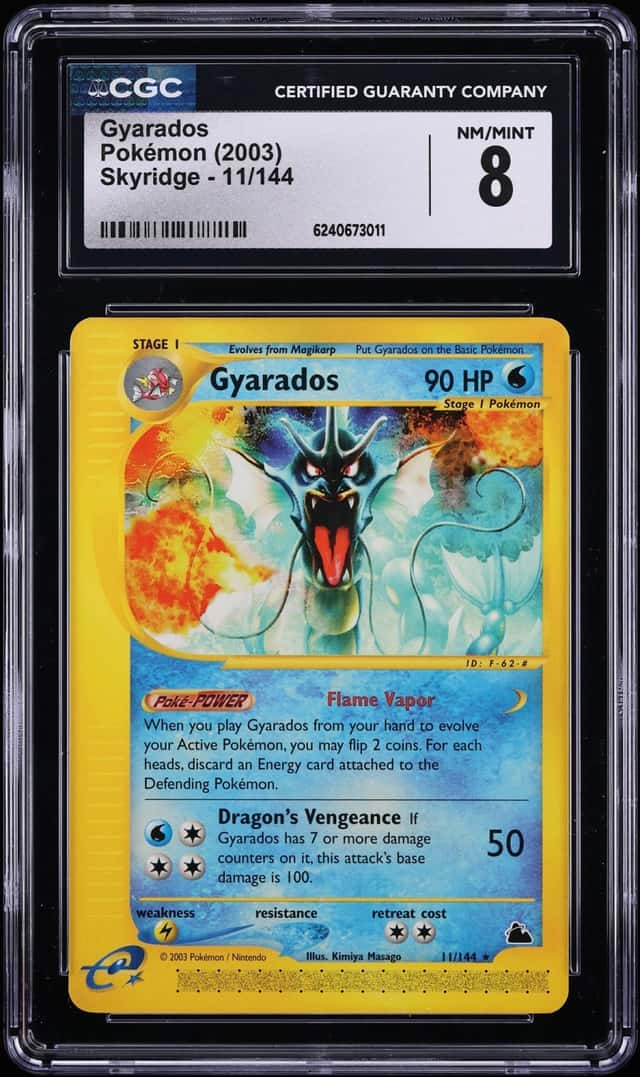 2003 Pokemon Skyridge Gyarados #11 CGC 8 NM-MT