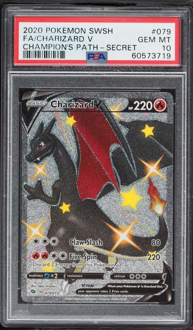 2020 Pokemon Sword & Shield Champion's Path Full Art Charizard V #79 PSA 10 GEM MINT