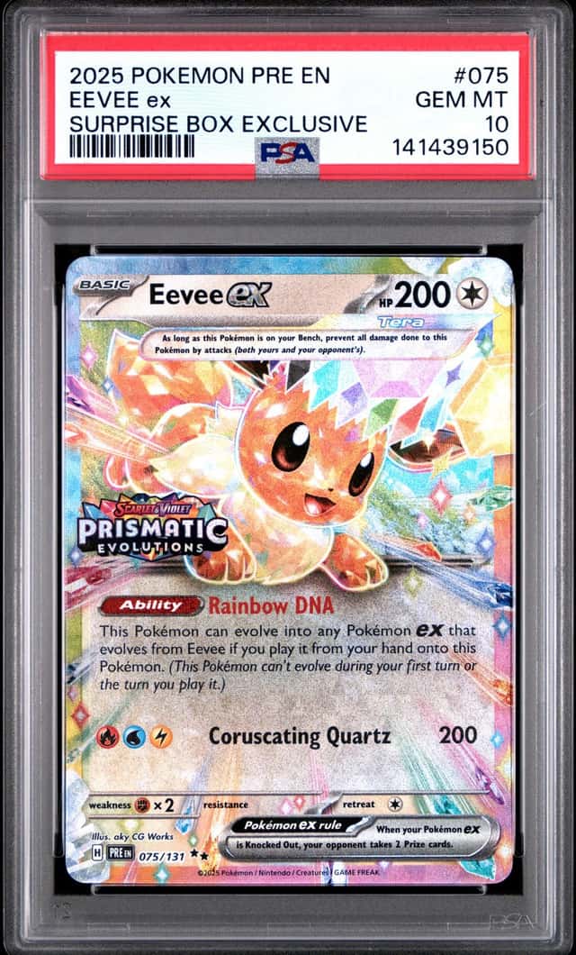 2025 Pokemon Prismatic Evolutions Eevee ex Promos #075/131 PSA 10 GEM MINT