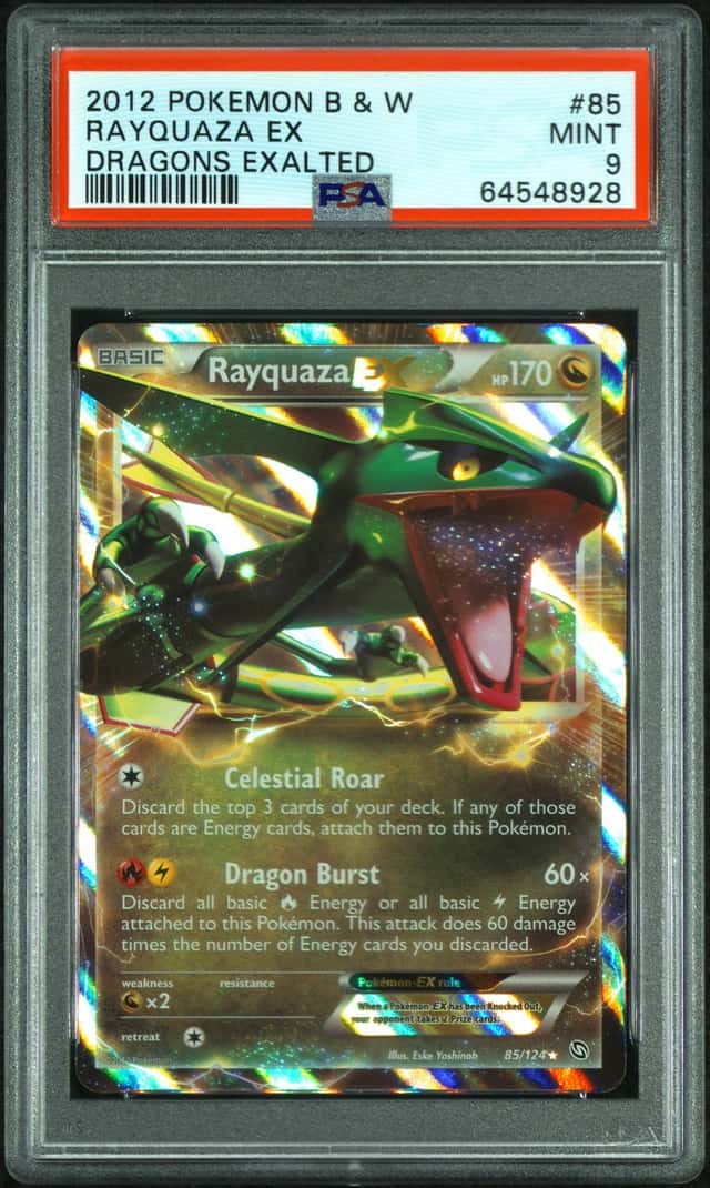 Pokemon TCG Dragons Exalted Rayquaza EX 85/124 Holo PSA 9 (2012)