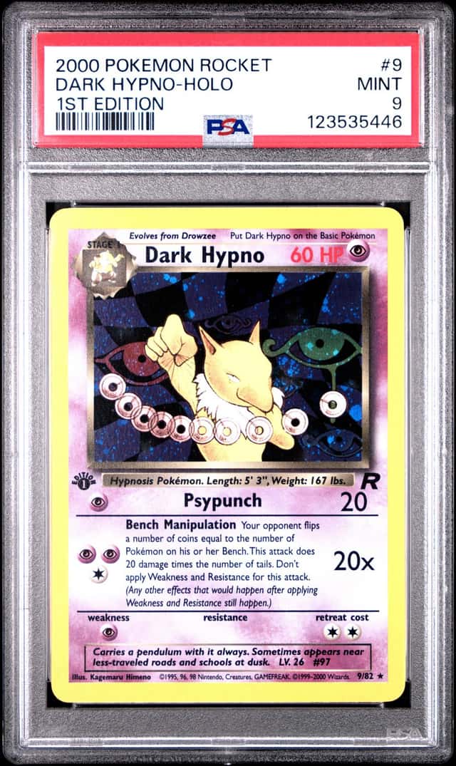 1999 Pokemon Dark Hypno 9/82 Team Rocket Holo