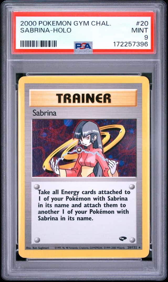 Nintendo Pokémon TCG 2000 Gym Challenge Sabrina Holo Trainer PSA 9 #20