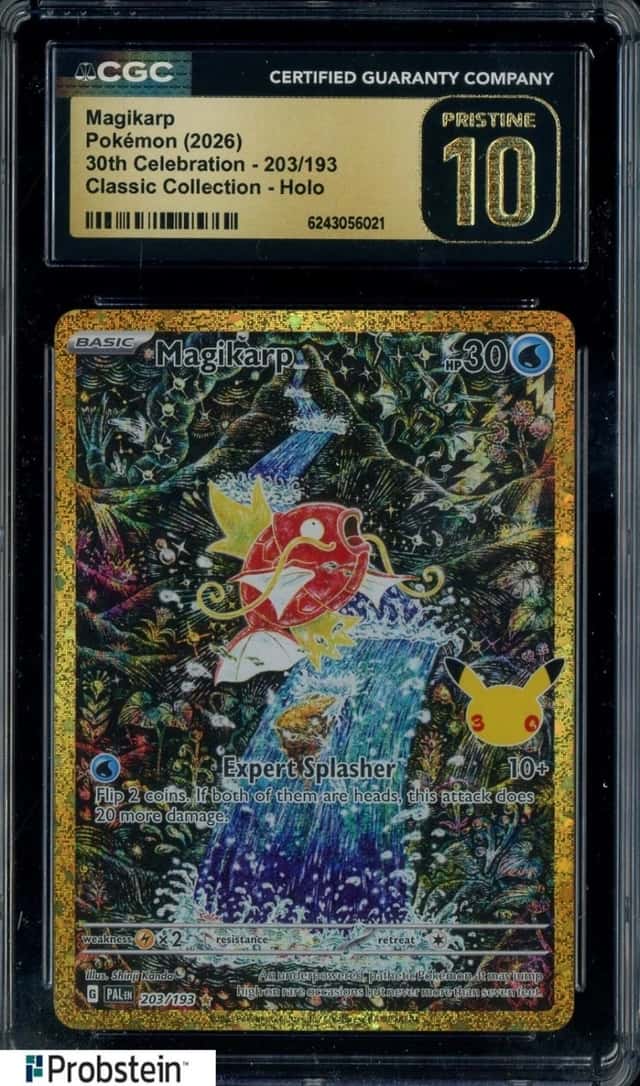 2026 Pokemon 30th Celebration Classic #203 Magikarp CGC 10 PRISTINE