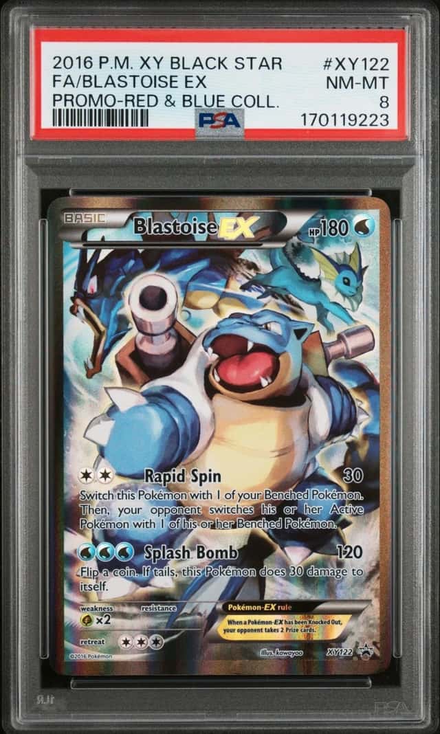 2016 POKEMON XY RED & BLUE COLLECTION FULL ART/BLASTOISE EX PSA 8