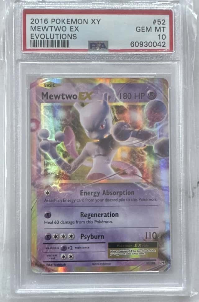 Pokemon TCG PSA 10 2016 Evolutions Mewtwo EX 52/108 Ultra Rare Holo 60930042