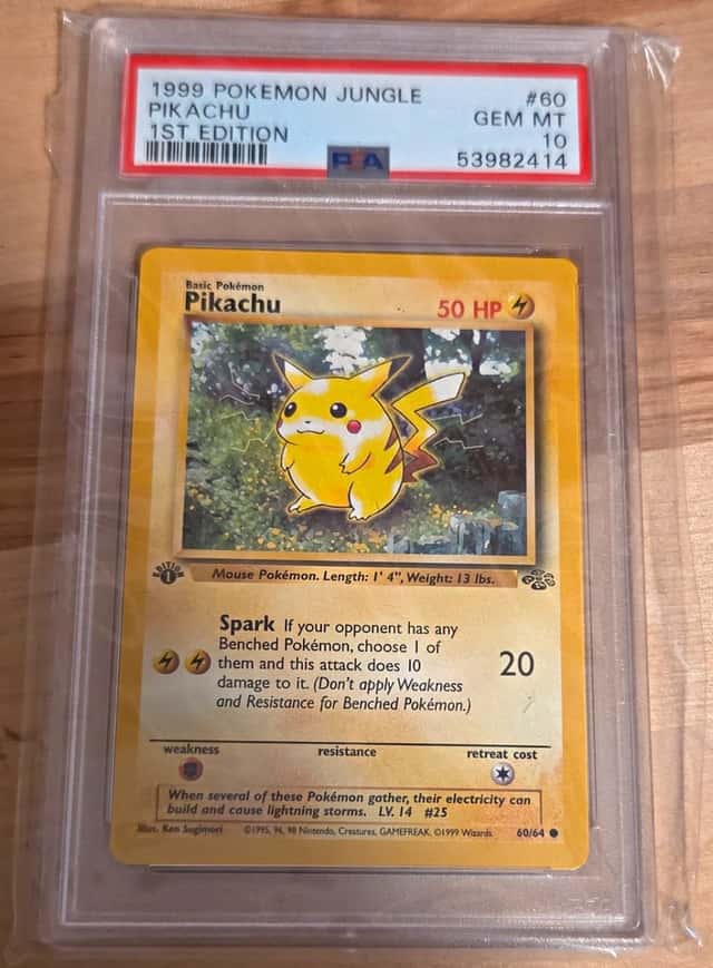 Pikachu 1999 Pokemon TCG Jungle 1st Edition #60/64 PSA 10 Gem Mint