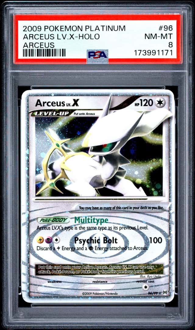 173991171 Arceus LV.X 2009 Pokemon Platinum #96/99 Holo PSA 8