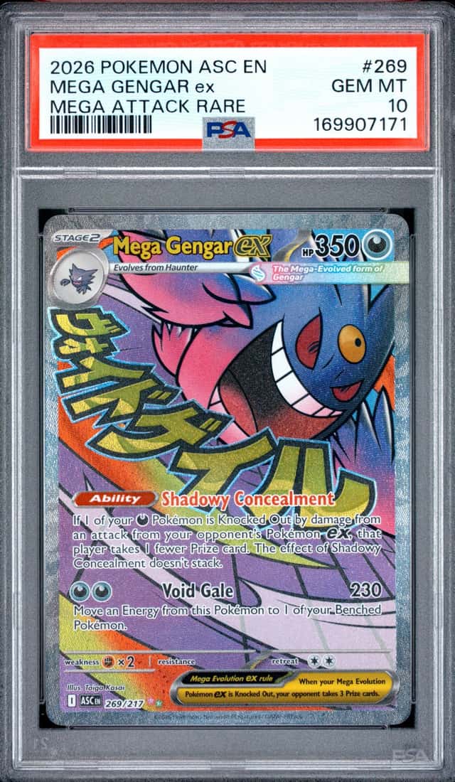 2026 POKEMON ASC EN-ASCENDED HEROES MEGA ATTACK RARE #269 MEGA GENGAR EX PSA 10