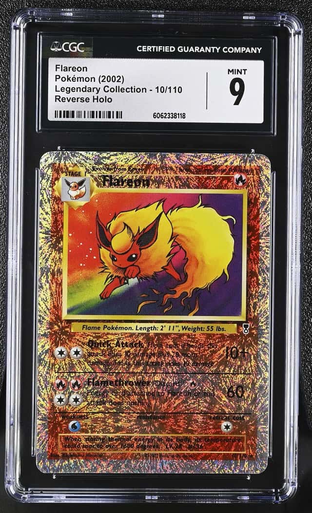 Flareon 10/110 Legendary Collection Reverse Holo Pokemon CGC 9