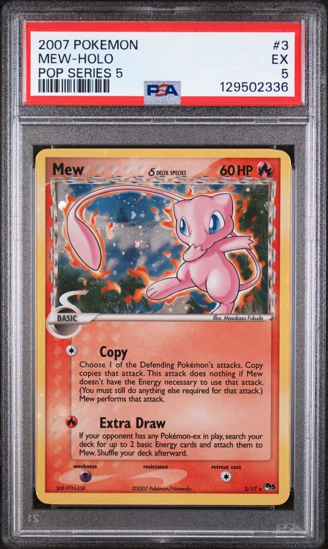 2007 Pokemon POP Series 5 Mew #3/17 PSA