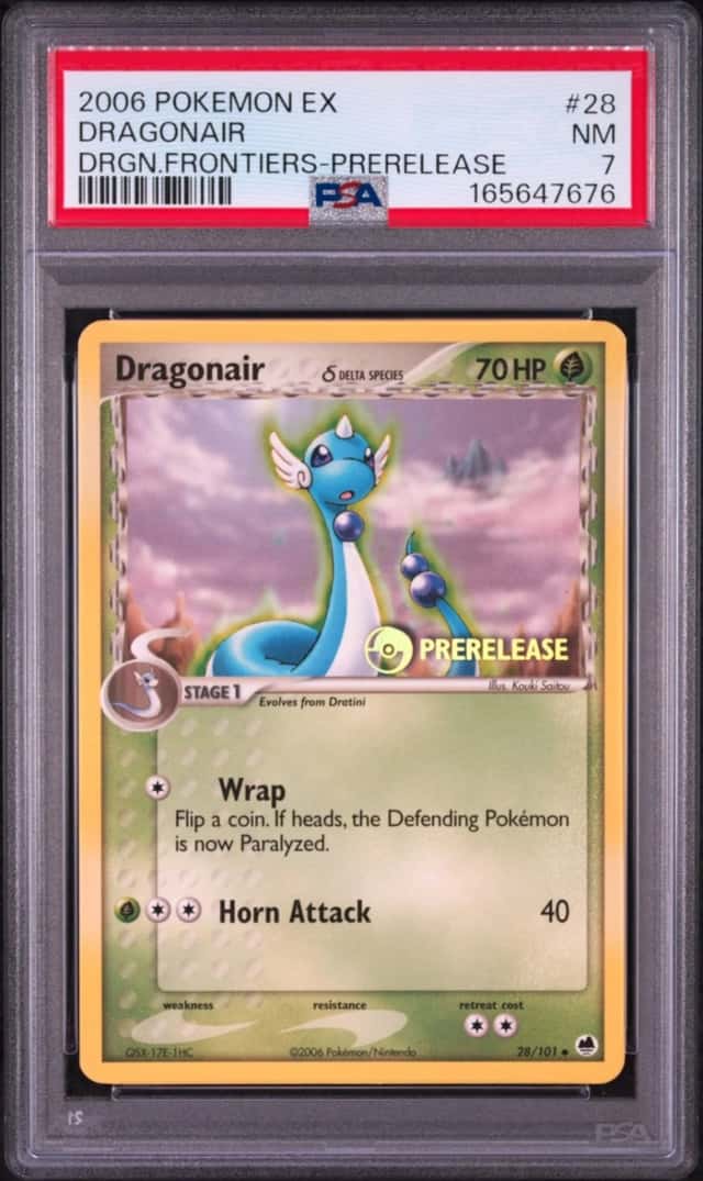 Pokemon Dragonair Dragon Frontiers 28/101 Prerelease PSA 7