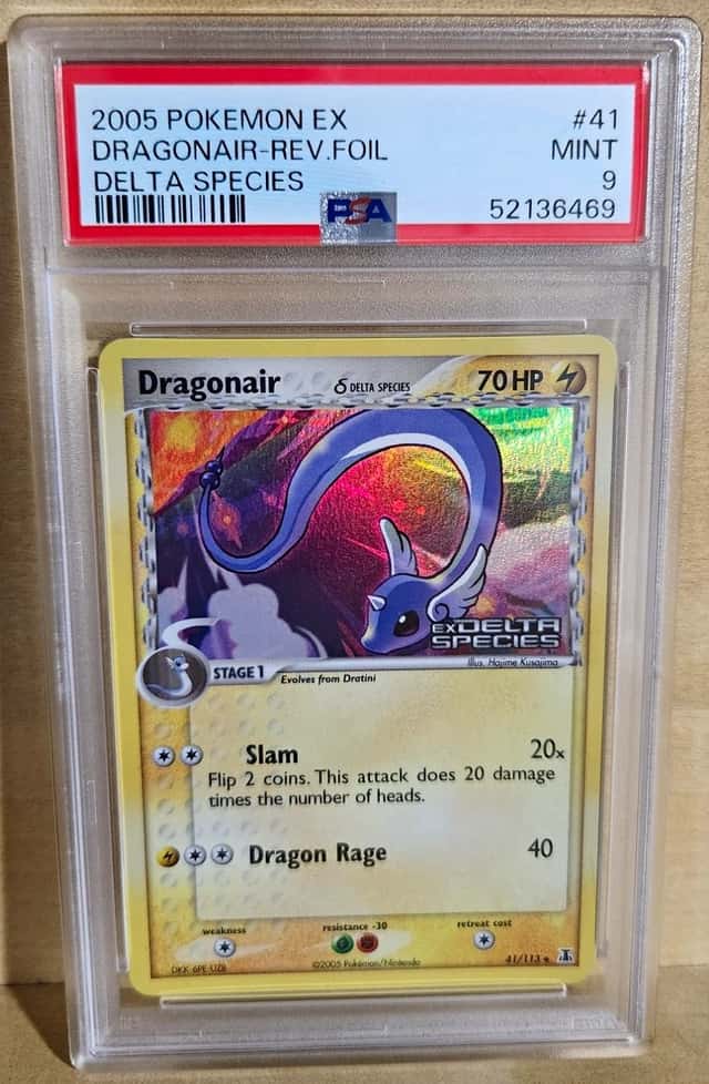 2005 Pokemon TCG Dragonair 041/113 EX Delta Species Reverse Holo PSA 9 -New Slab