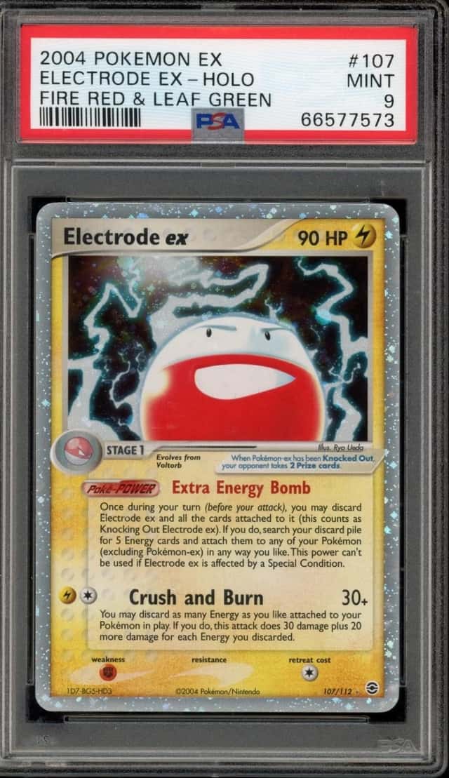 Pokemon Electrode EX Holo Fire Red & Leaf Green 107 PSA 9 Mint