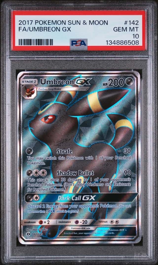 Pokemon Umbreon Gx Full Art 142 PSA 10 Gem Mint
